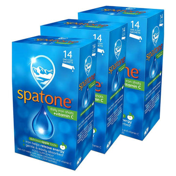 Apple 42 Day Bundle: 3 X Spatone Apple Daily Iron Shots + Vitamin C 14S